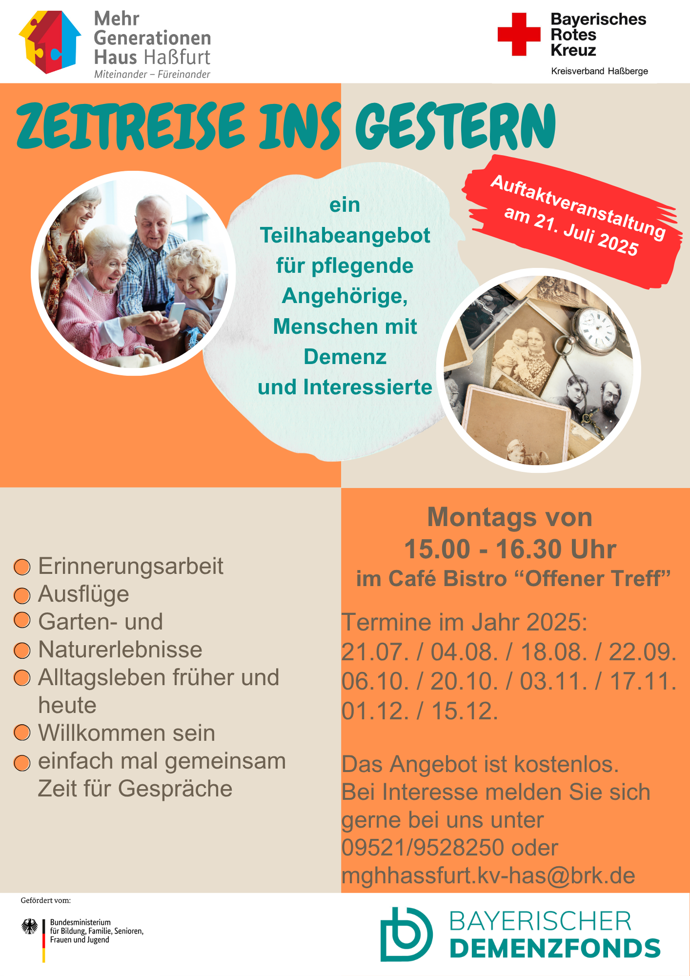 Flyer Zeitreise ins Gestern