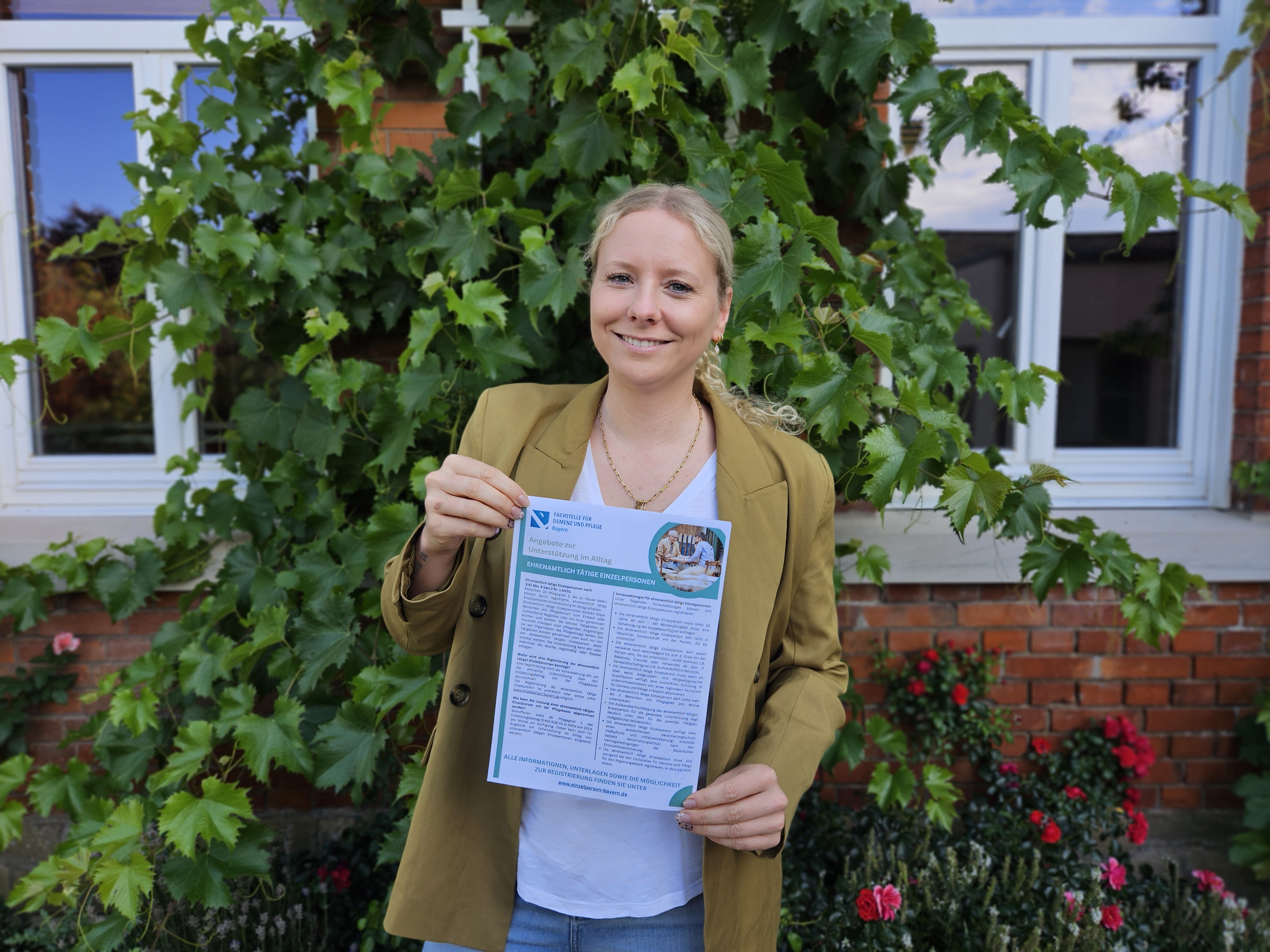 Vera Ksinski wirbt für die Schulung. Foto: Nadja Pfeifer.