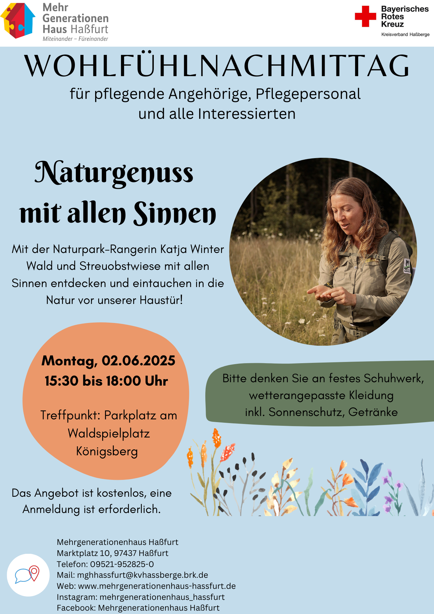 Wohlfühlnachmittag für pflegende Angehörige Naturgenuss